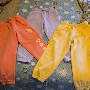 Kids Wonder Nation Pink, Purple, and Yellow Joggers Set